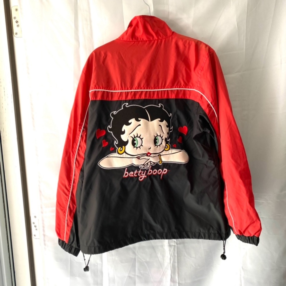 Betty Boop jacket Embroidered black and red Dreaming of Love SZ M NWOT - Picture 13 of 14